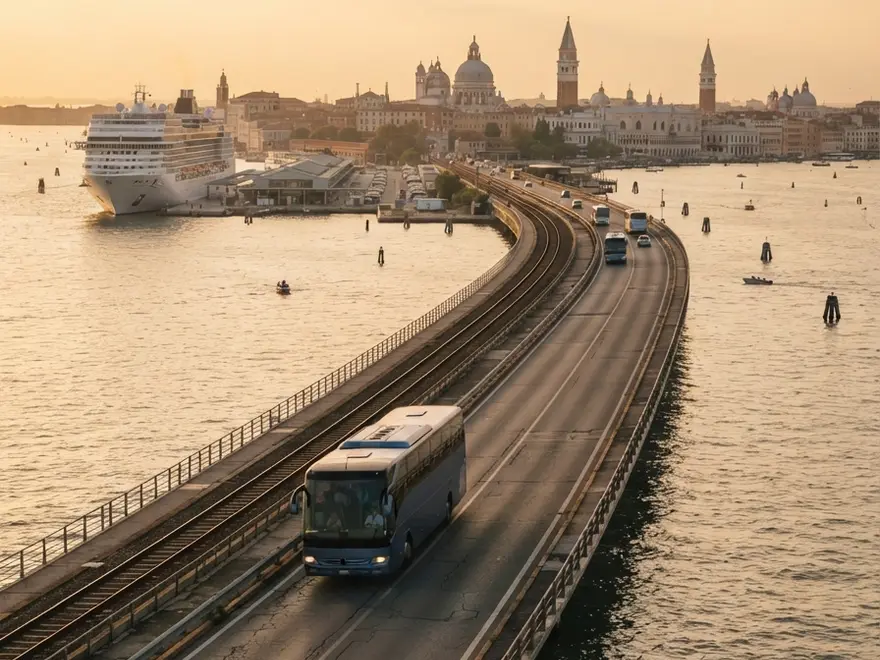 Venice Marco Polo Airport to Venice cruise port (Marittima)